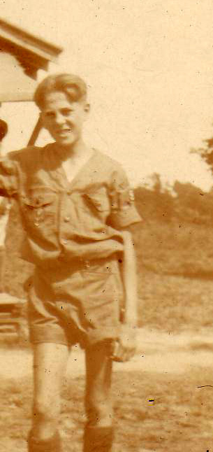 Fred E. Lickfeld in Boy Scout uniform, circa 1930