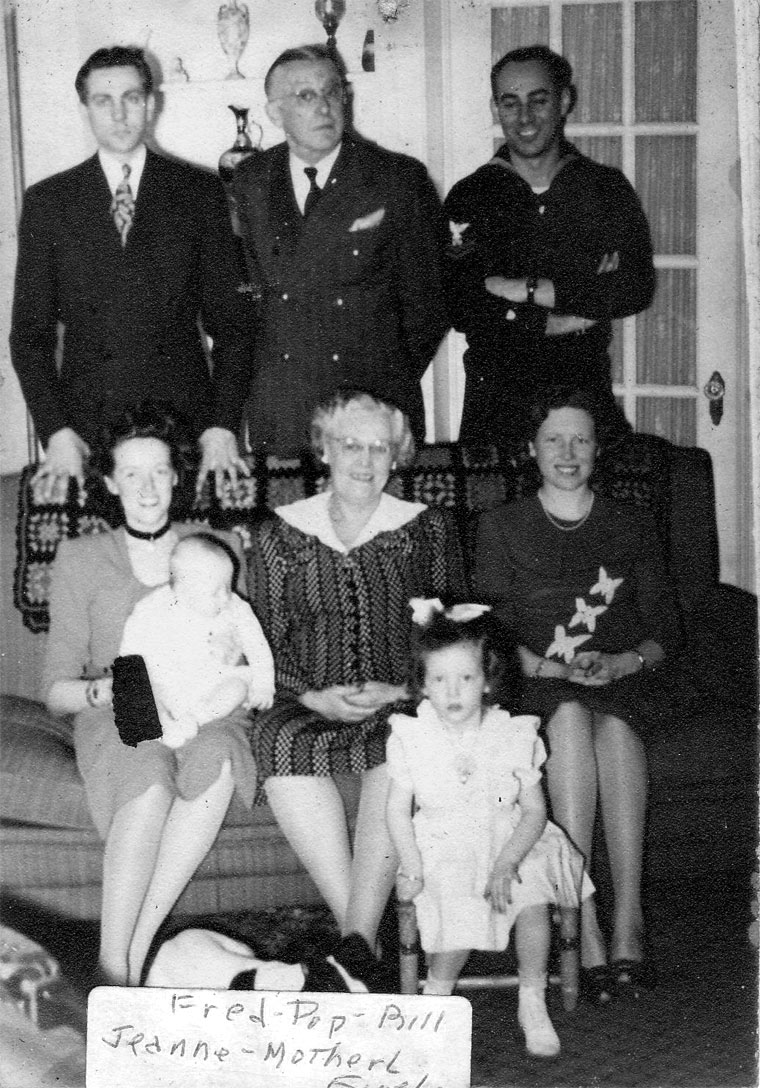 Lickfeld family, 1940s (black and white)