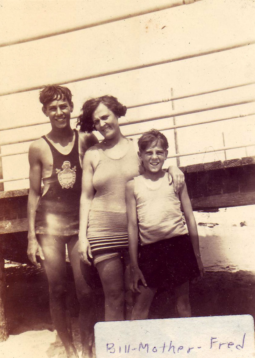 Left to right: William A. Lickfeld, Ruby R. Lickfeld, Fred E. Lickfeld, Wildwood, late 1920s