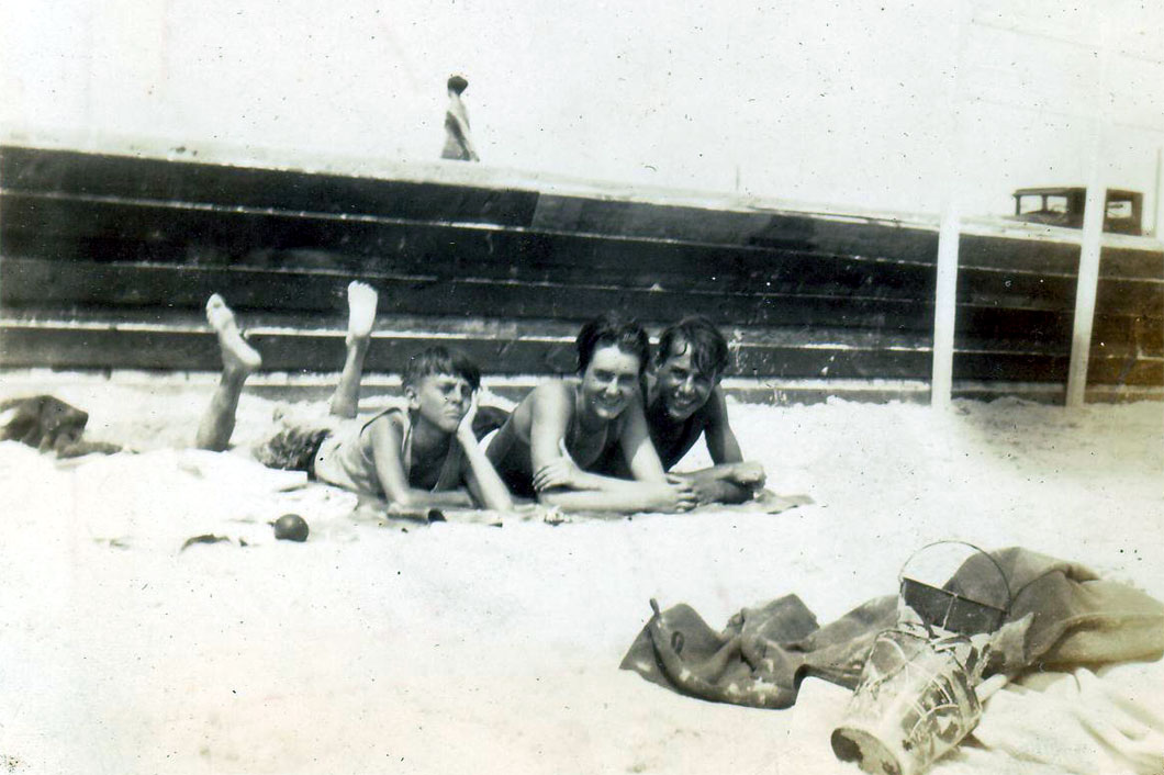 Left to right: Fred E. Lickfeld, unknown, William A. Lickfeld, Wildwood, late 1920s