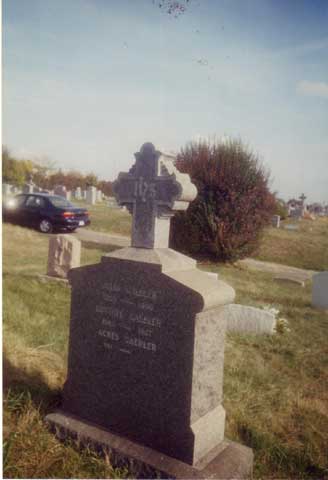 Lickfeld family headstone at Mount Moriah Cemetery, Philadelphia, rear view 1