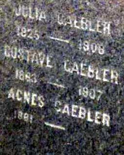 Lickfeld family headstone at Mount Moriah Cemetery, Philadelphia, rear view 2