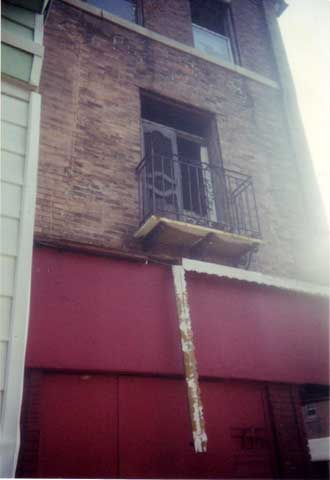 Balcony of the Lickfeld home on Reed Street, Philadelphia