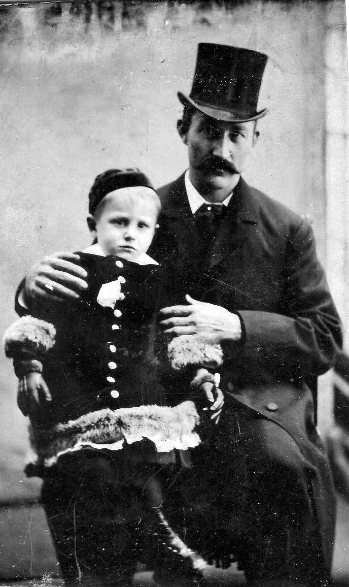 William H. Lickfeld and his son William E. Lickfeld, circa 1884