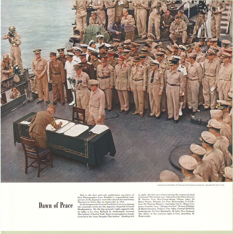 Japanese surrender ceremony on USS Missouri