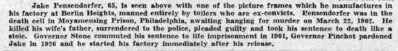Pardoned Slayer Hires Only Ex-Convicts For Work in Small Factory at West Berlin - Camden Courier-Post, February 22, 1938