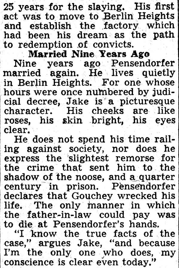 Pardoned Slayer Hires Only Ex-Convicts For Work in Small Factory at West Berlin - Camden Courier-Post, February 22, 1938