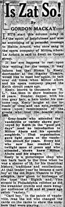 Is Zat So! column, January 22, 1938, page 1