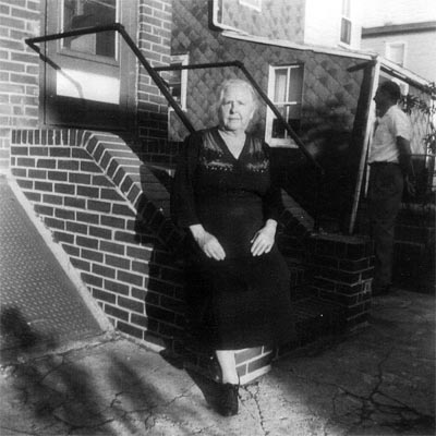 Antoinetta Nasuti in the backyard at 25 North 25th Street