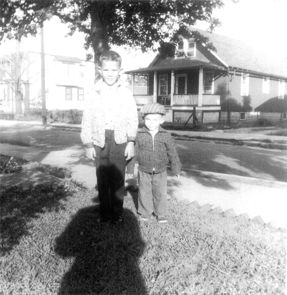 Gary and Glenn Nasuti in the front yard of 3318 Remington Street