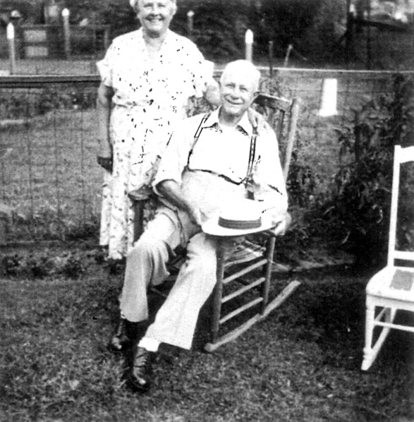 Antoinetta and Vincenzo 'James' Nasuti in their backyard at 25 North 25th Street