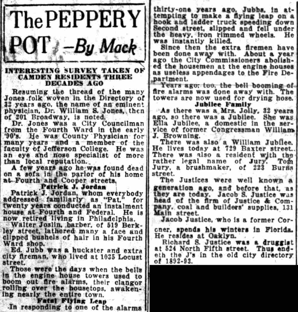 The Peppery Pot by Mack, Camden Daily Courier, August 22, 1924