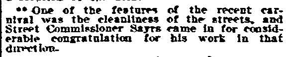 Philadelphia Inquirer article about Alfred L. Sayers, October 17, 1910