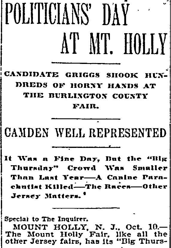 Philadelphia Inquirer October 11 1895, page 1