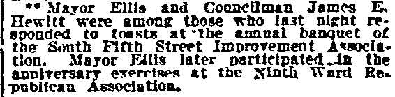 Philadelphia Inquirer, February 27, 1908 — Charles H. Ellis and James E. Hewitt