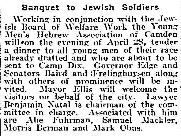 Philadelphia Inquirer, April 20, 1918 — Charles H. Ellis, David Baird Sr.