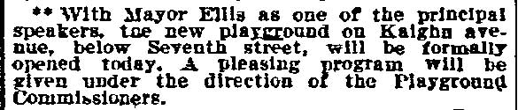 Philadelphia Inquirer, July 19, 1911 — Kaighn avenue playground