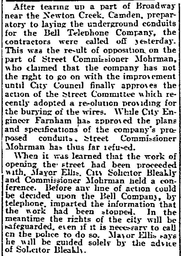 Philadelphia Inquirer, September 12, 1906