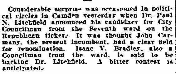 Philadelphia Inquirer, August 30, 1905