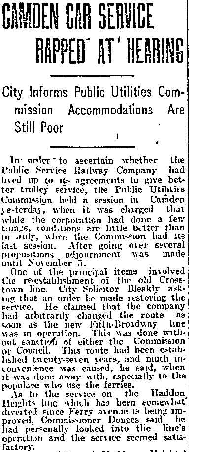 Philadelphia Inquirer, October 22, 1914, article mentioning Dr. John W. Donges and E.G.C. Bleakly