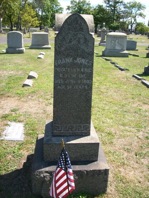 Grave of Frank S. Jones, Private Co. H, 4th Regiment, NJ Volunteer Infantry