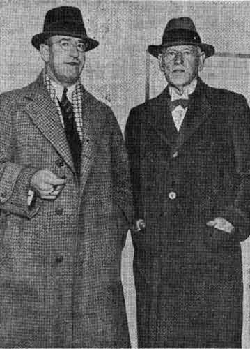 Frank T. Lloyd and son aboard the Santa Elena, 1938