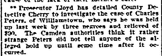 Prosecutor Lloyd Investigates Robbery Case - Philadelphia Inquirer, March 23, 1905