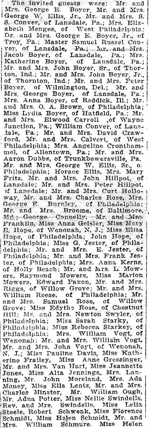Wedding article continuation, October 13 1910