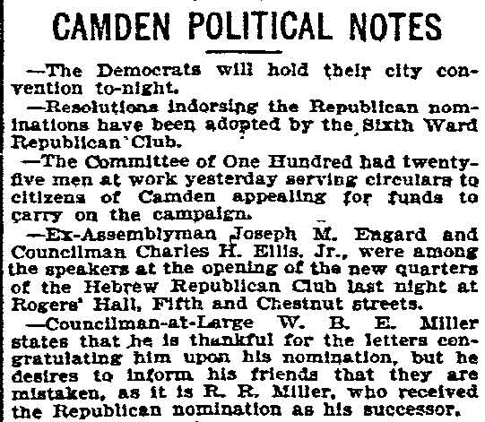 Philadelphia Inquirer, March 20, 1896 — Jewish community of Camden