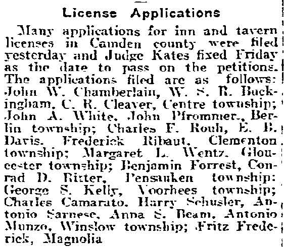 License Applications — Philadelphia Inquirer, April 3, 1918