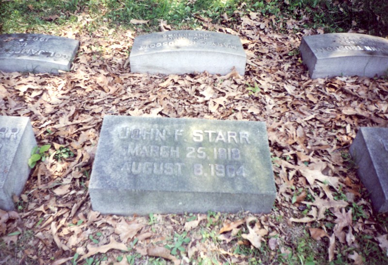 Gravestone of John F. Starr, Harleigh Cemetery, Camden NJ — March 25, 1818 – August 8, 1904