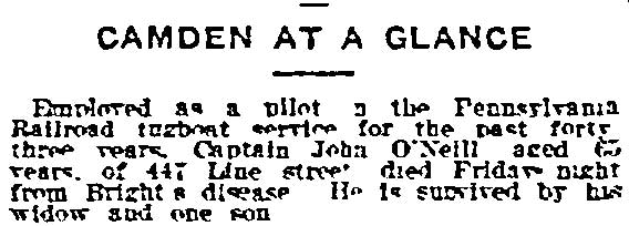 Camden at a Glance, Philadelphia Inquirer, May 23, 1915