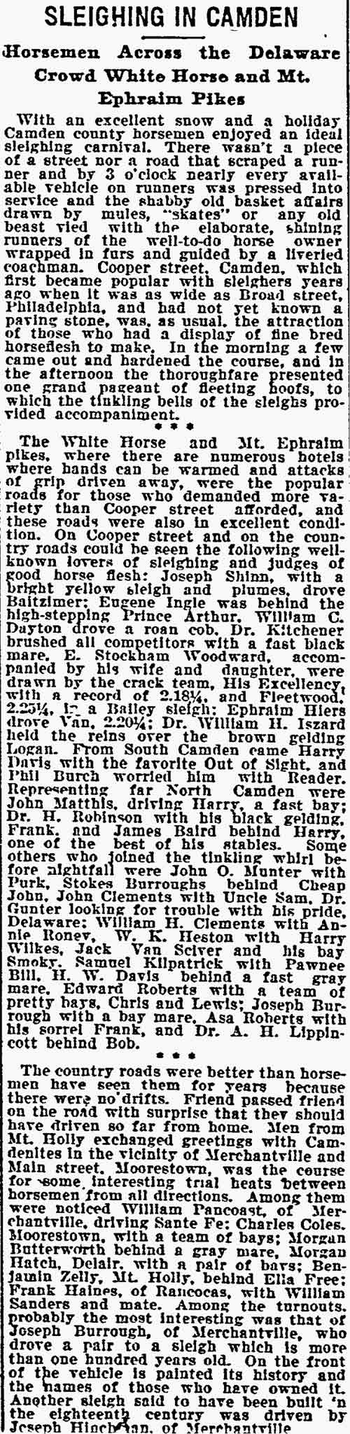 Philadelphia Inquirer, January 3, 1899