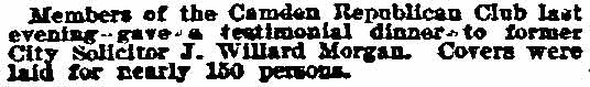 Philadelphia Inquirer May 18, 1899 — J. Willard Morgan