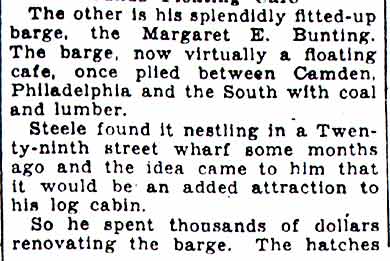 Roy Steele barge article continuation — the Margaret E. Bunting