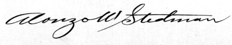 Alonzo W. Stedman signature