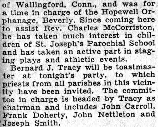 Parish Plans Party for Father Brennan — conclusion