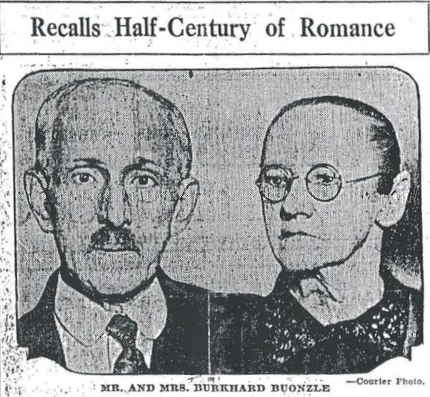 Recalls Half-Century of Romance — Mr. and Mrs. Burkhard Buenzle, 1144 North 24th Street