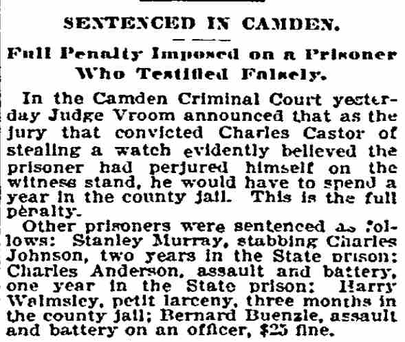 Newspaper article from October 26, 1895