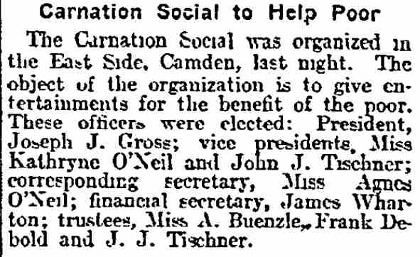 Newspaper article about social event