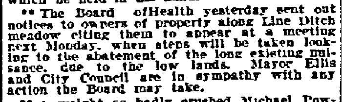 Philadelphia Inquirer, May 7, 1910 — Line Ditch meadow