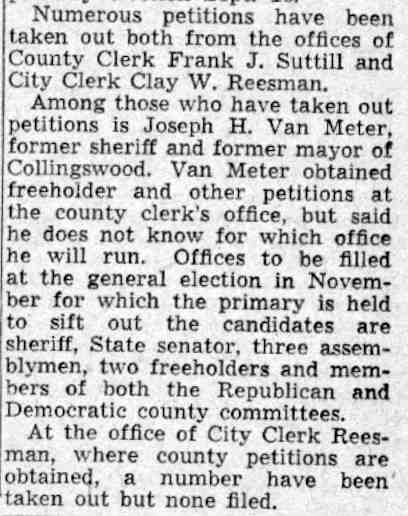 Camden Courier-Post, July 25, 1941 — second clipping