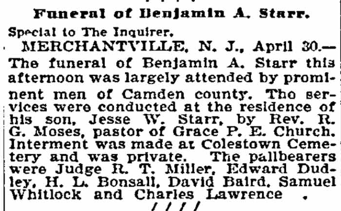Philadelphia Inquirer, May 1, 1896