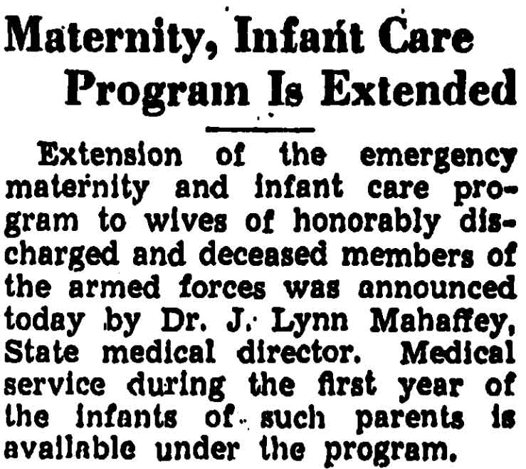 Trenton Evening Times, June 27, 1945 — Dr. J. Lynn Mahaffey article