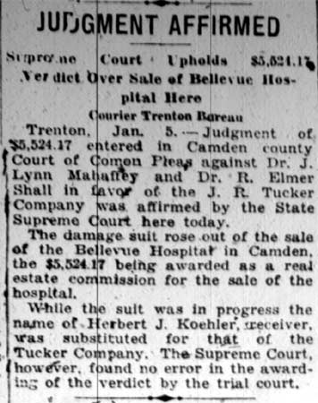 Camden Courier-Post, January 5, 1928 — Dr. J. Lynn Mahaffey article