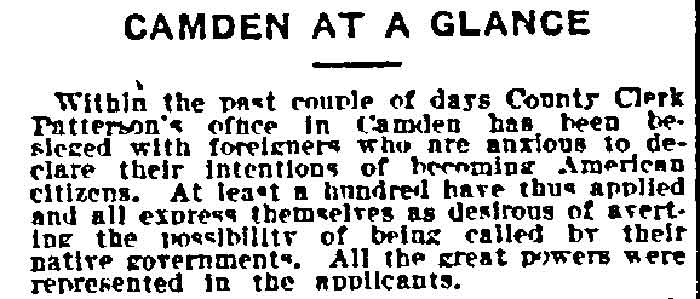 Philadelphia Inquirer, August 5, 1914 – group photo