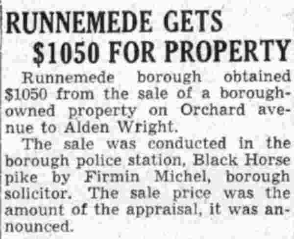 Camden Courier-Post, July 26, 1941 — Firmin F. Michel