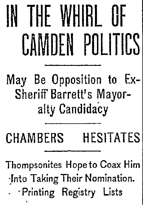 Philadelphia Inquirer, February 3, 1898 — In the Whirl of Camden Politics, part 1