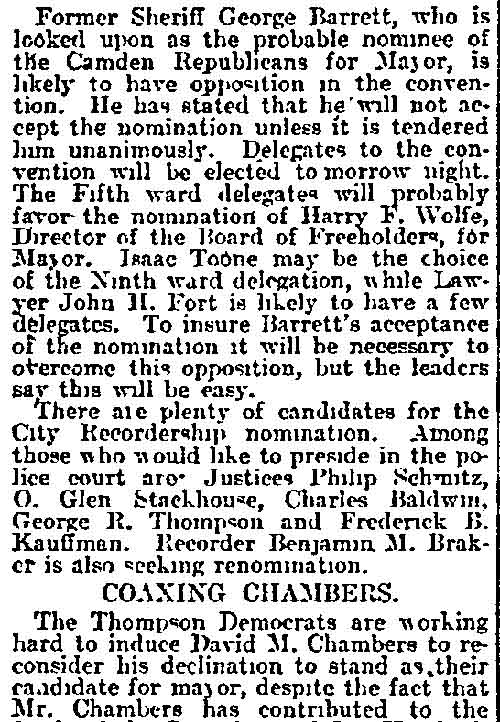 Philadelphia Inquirer, February 3, 1898 — In the Whirl of Camden Politics, part 2