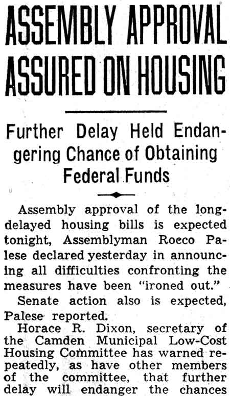 Horace Dixon article, February 23, 1938, clipping 1